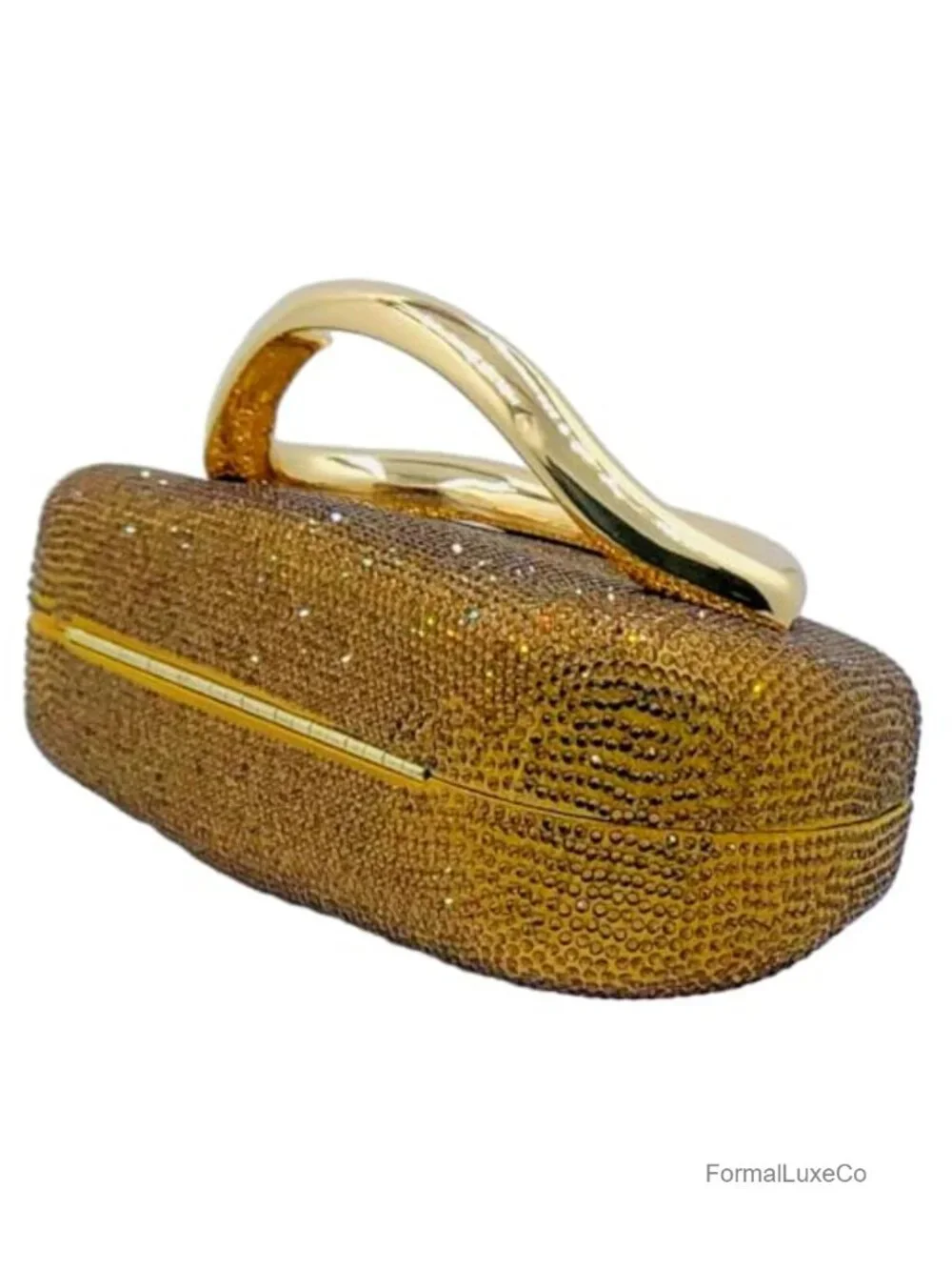 Crystal Rhinestone Clutch Purse for Women Evening Sparkly Hardcase Metal Frame